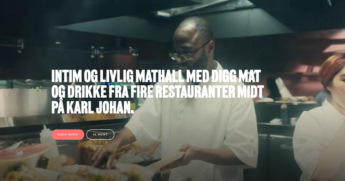 Paleet Food Hall | Intim mathall midt på Karl Johan