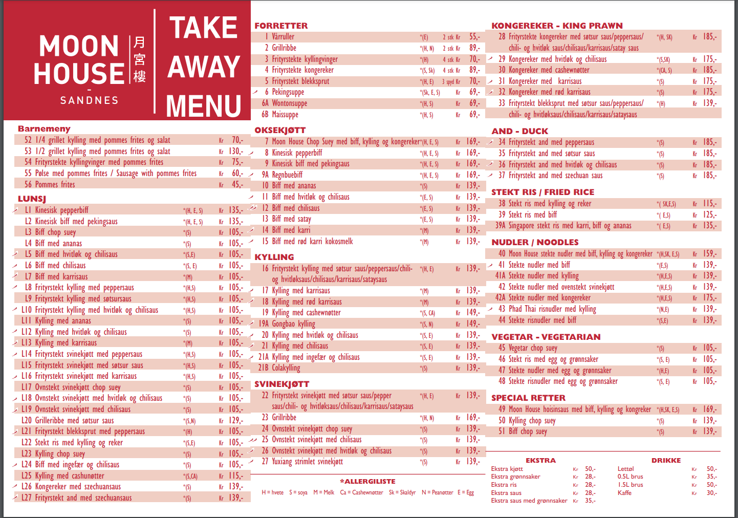 Kinamat | Moon House Sandnes | Norge