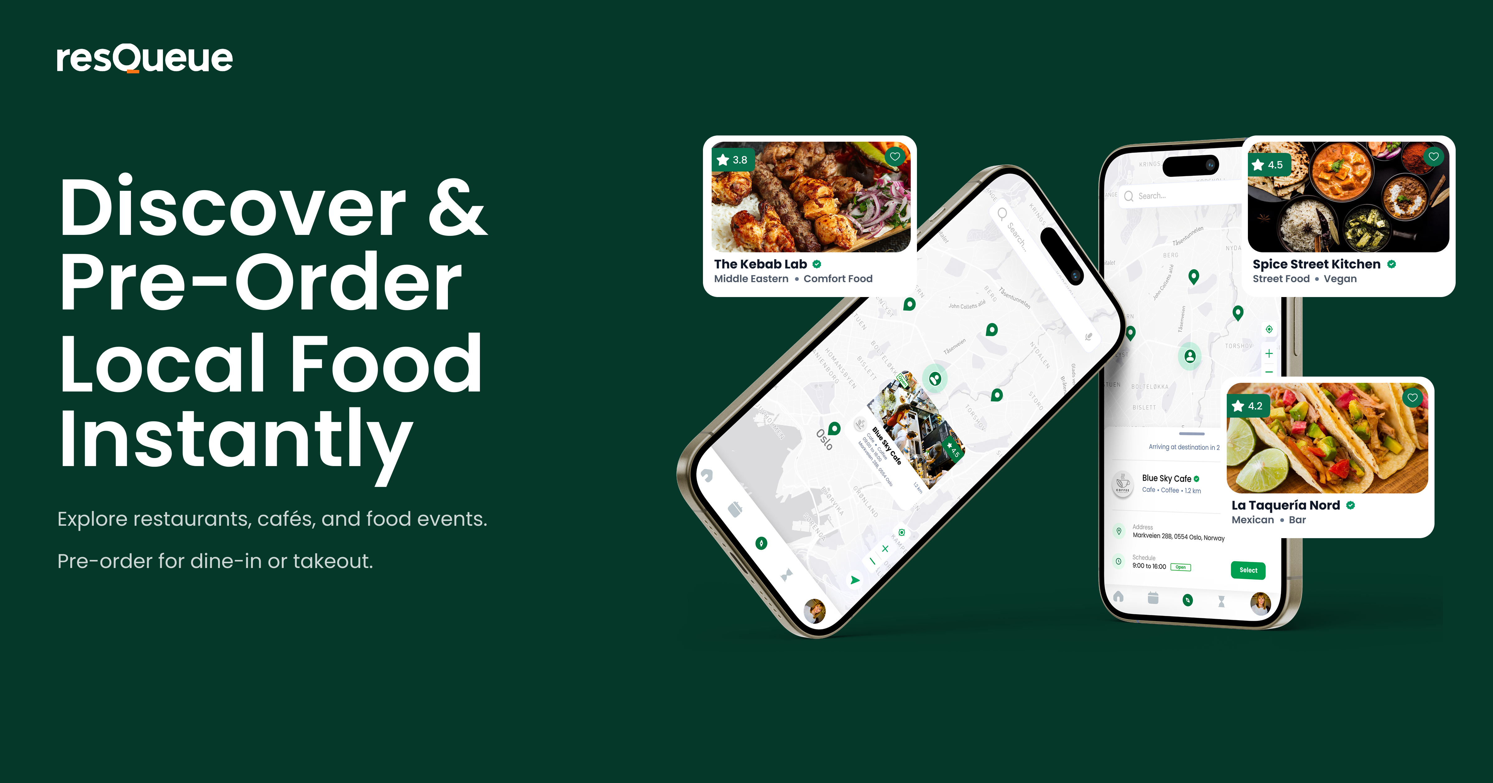 resQueue | Discover, Pre-Order & Enjoy Local Food & Events