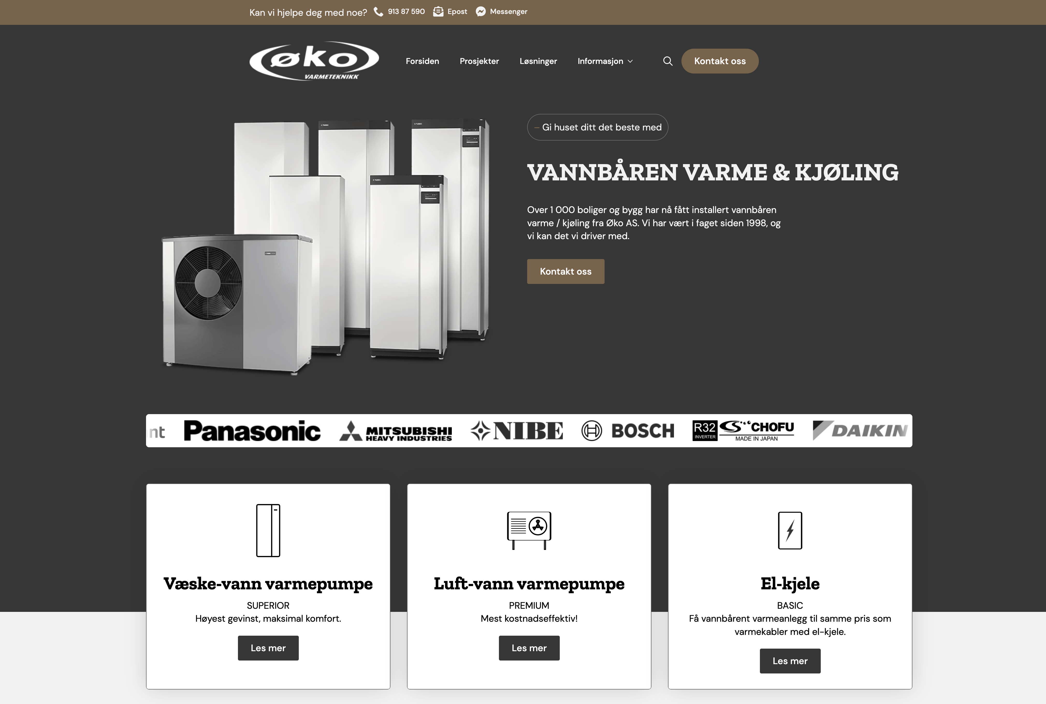 Øko AS - Vannbåren Gulvvarme - Varmepumpe - Kjøling