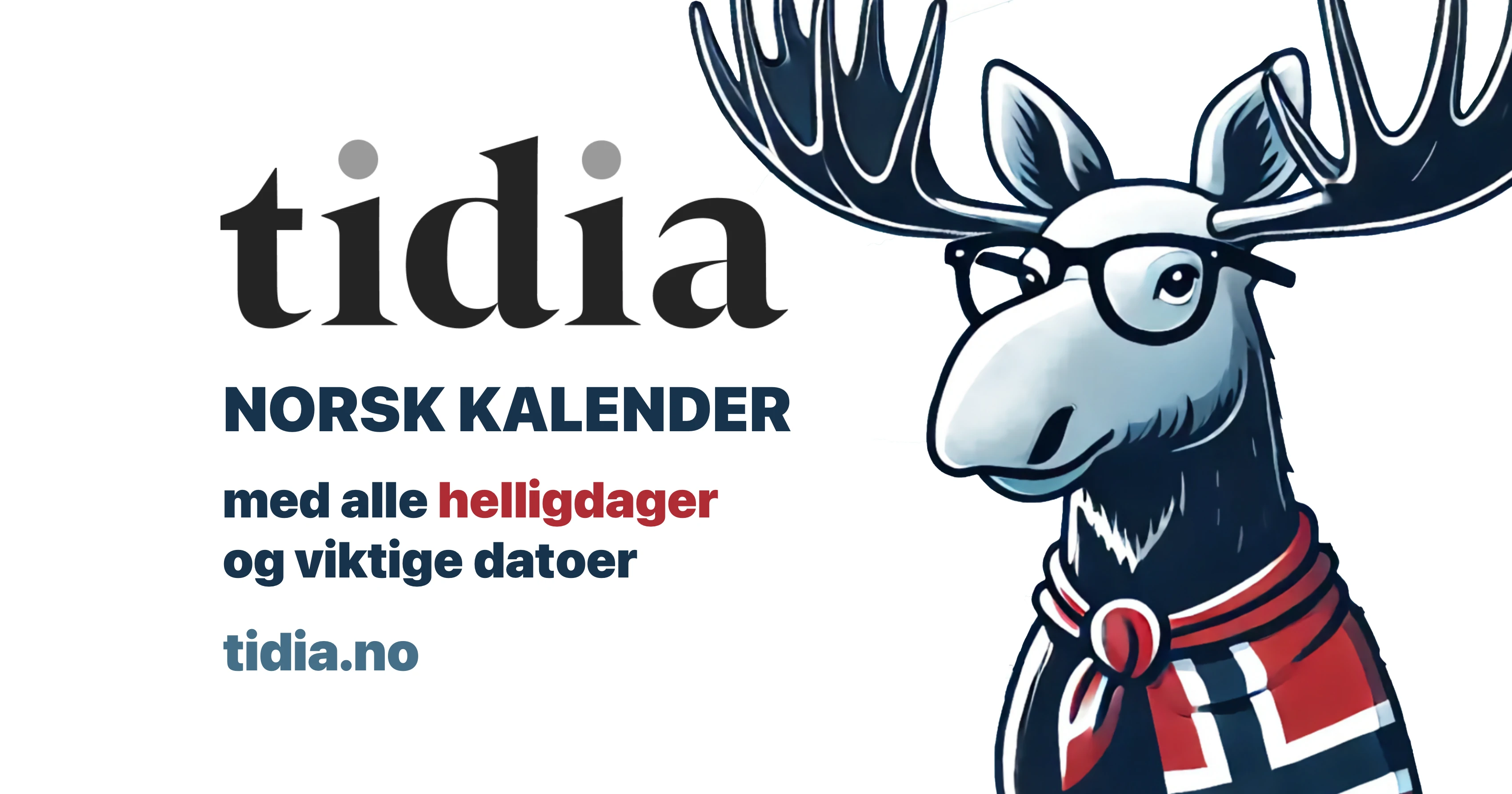 Norsk Kalender 2026 - Ukenummer, Helligdager og Fridager