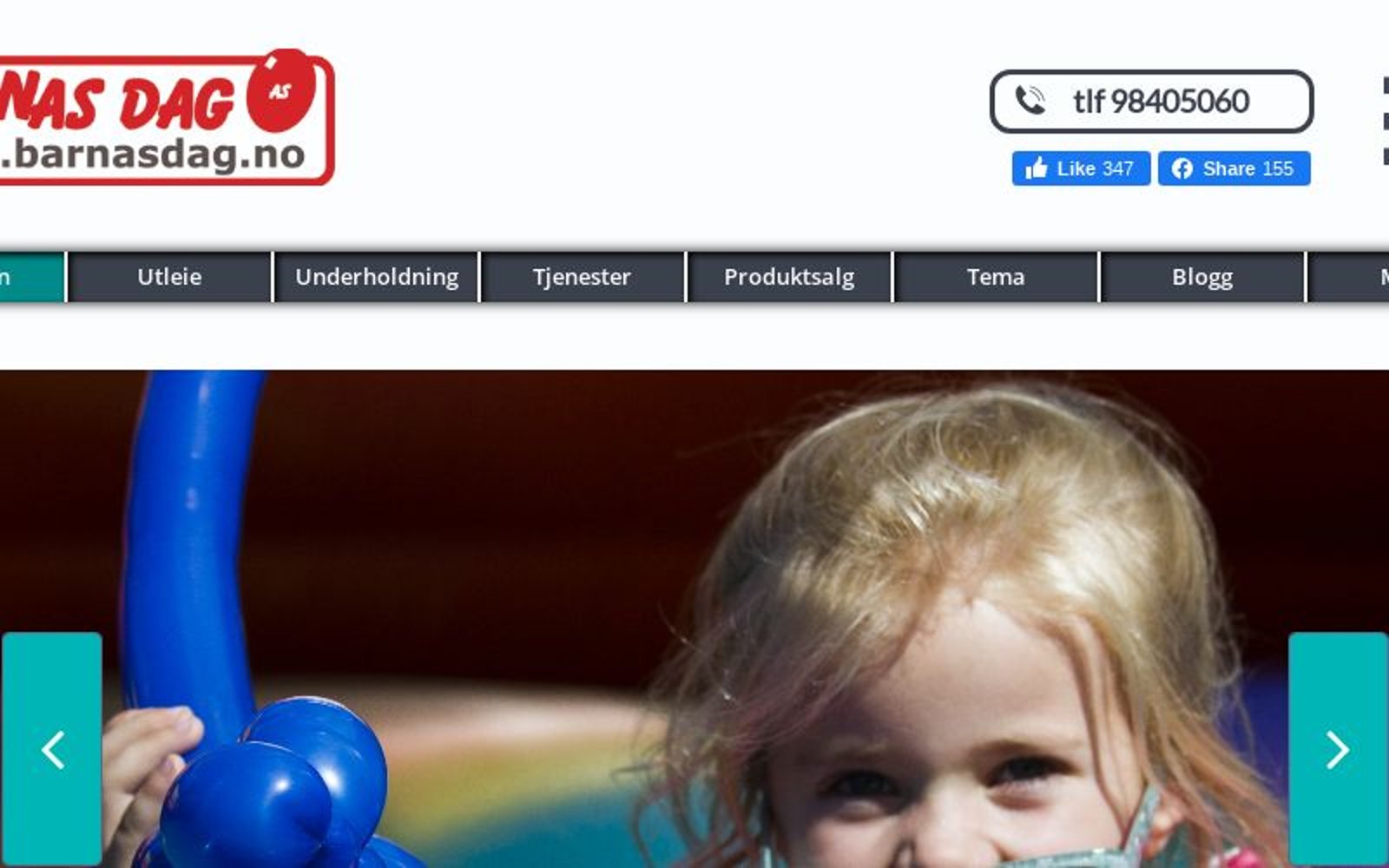 Barnas Dag AS hjemmeside