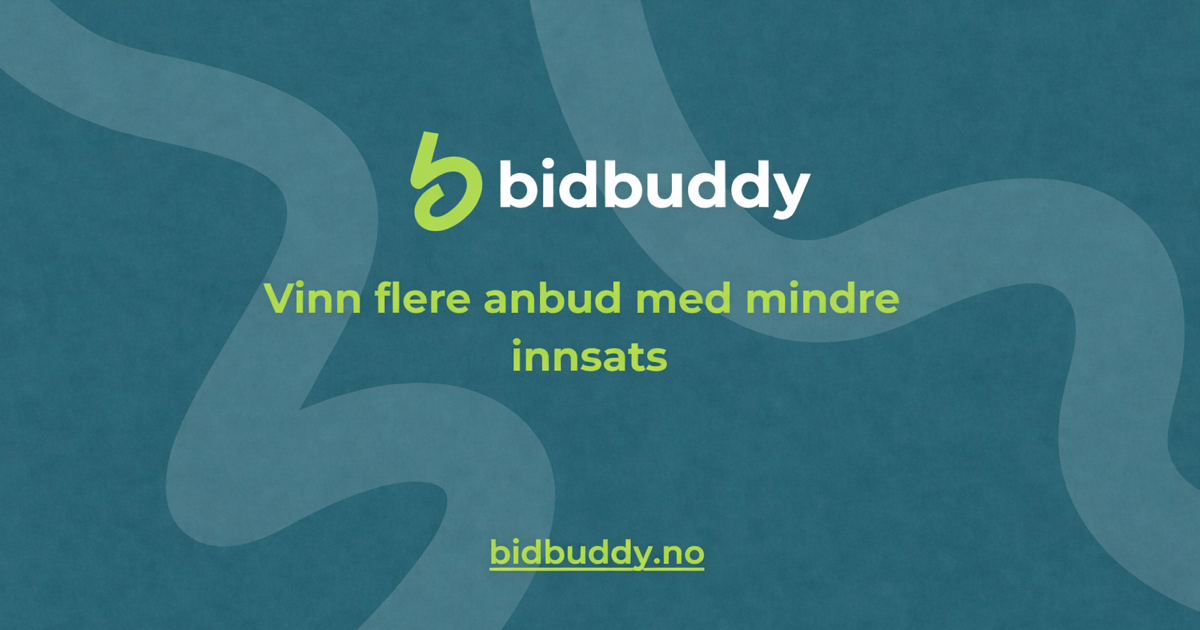 Bidbuddy – vinn flere anbud med mindre innsats