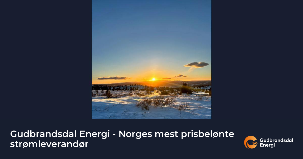 Gudbrandsdal Energi - Norges mest prisbelønte strømleverandør
