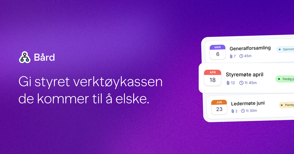 Bård - den sikre og brukervennlige styreportalen