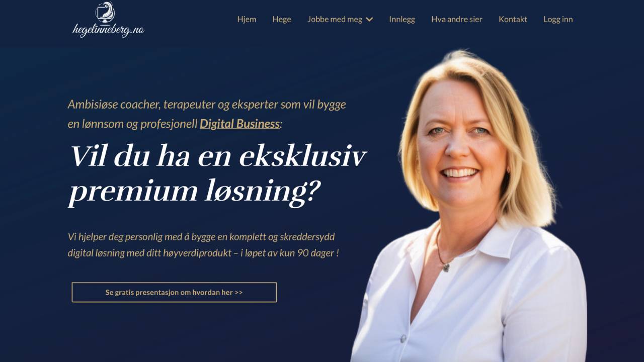 Digital virksomhet for coacher, terapeuter, eksperter