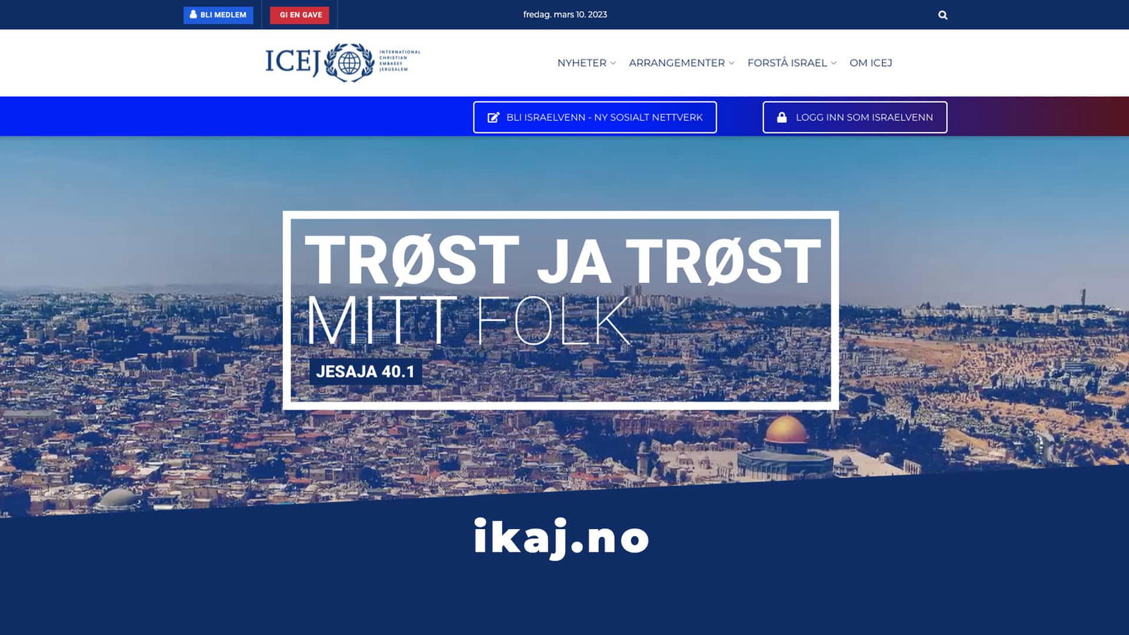 IKAJ — Internasjonale Kristne Ambassade Jerusalem
