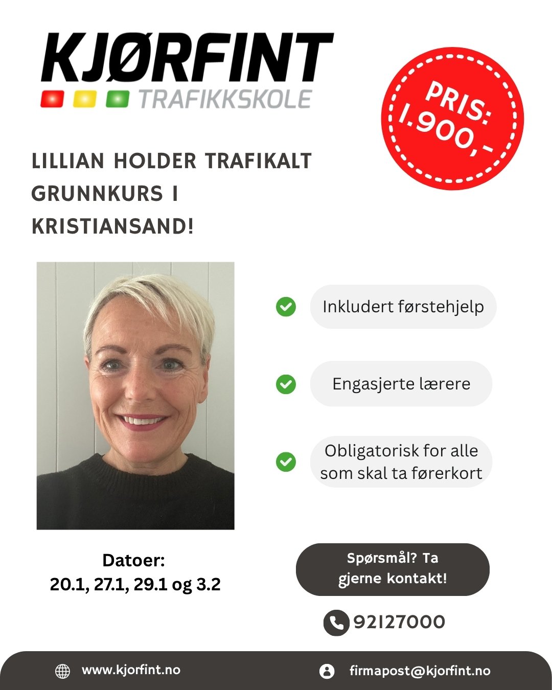 Kjørfint Trafikkskole - Din trafikkskole i Kristiansand - Kjørfint Trafikkskole