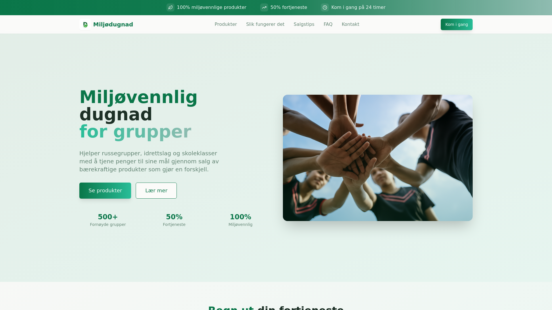 Miljødugnad - Miljøvennlig dugnad for grupper