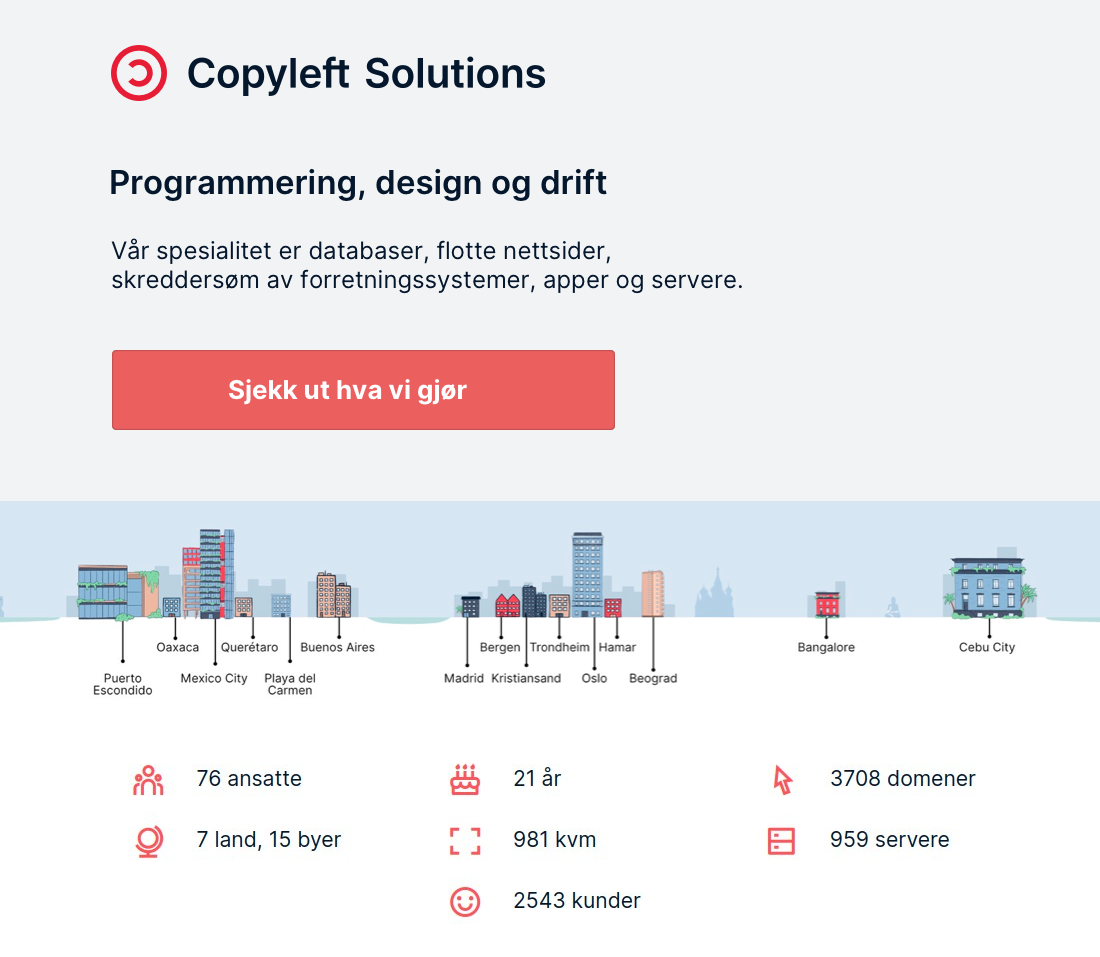 Copyleft Solutions - Programmering, design og drift