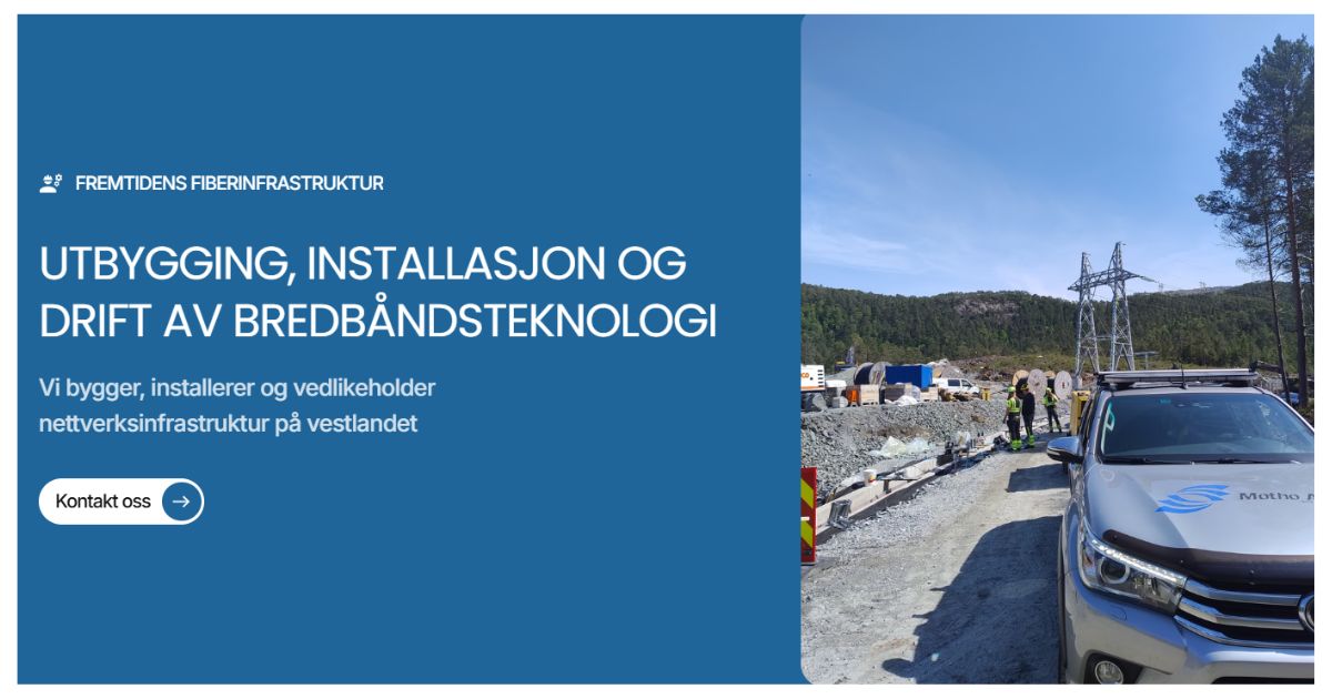 Motho AS | Teleinstallasjon og fiberløsninger på Vestlandet