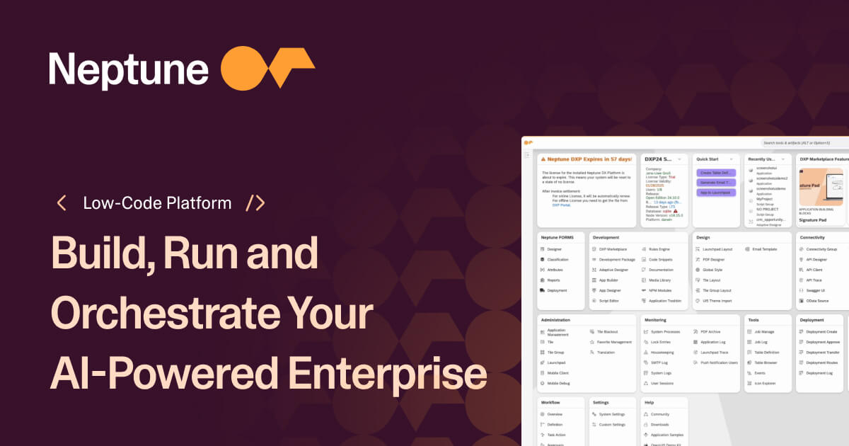 Low-Code Enterprise App Development — Neptune Software