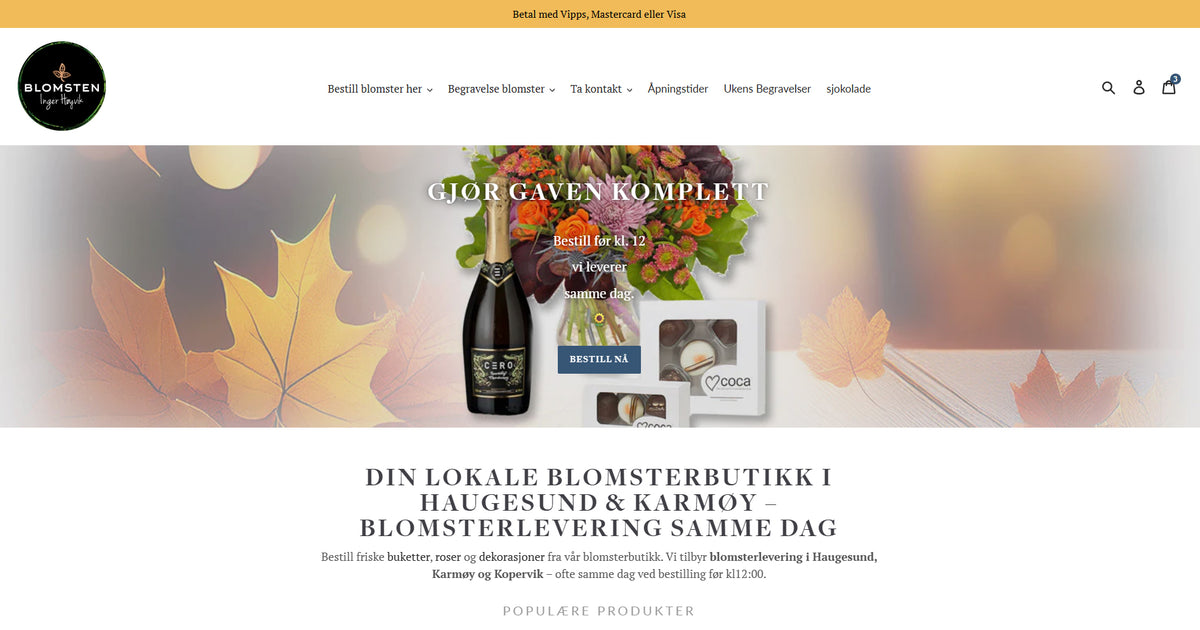 Blomsterbutikk Haugesund & Karmøy – Daglig Blomsterlevering
