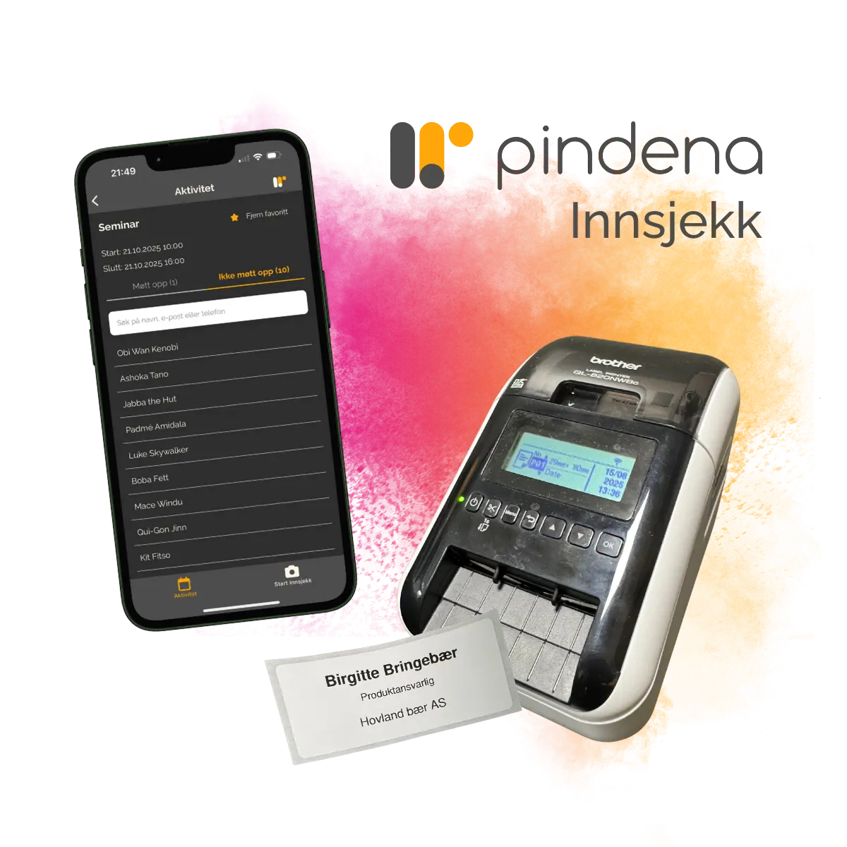 Påmeldingssystem for alle type arrangement - Pindena