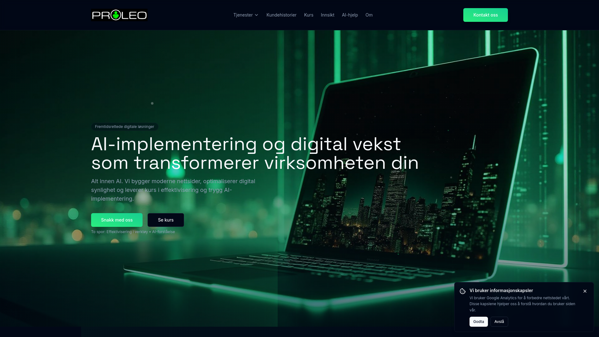 Proleo – Nettsider og digital synlighet
