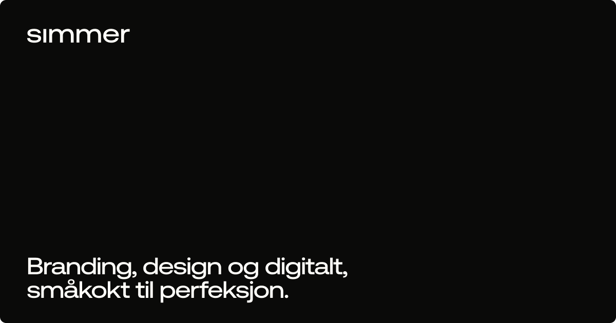 Designbyrå fra Bergen • Branding, design og digitalt • Simmer