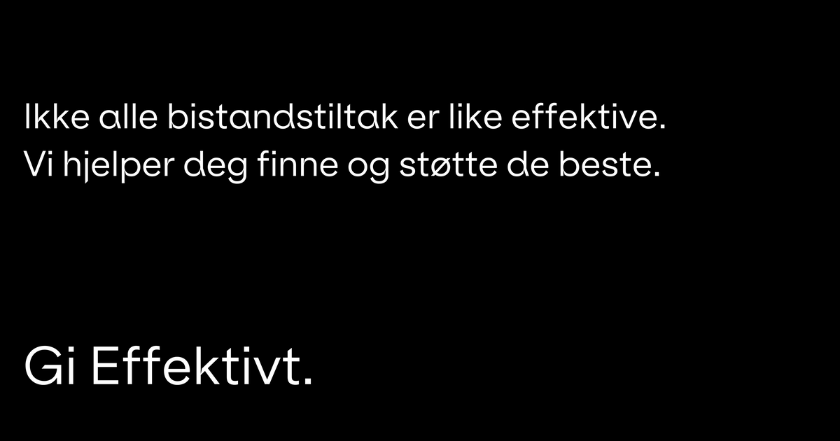Gi Effektivt.