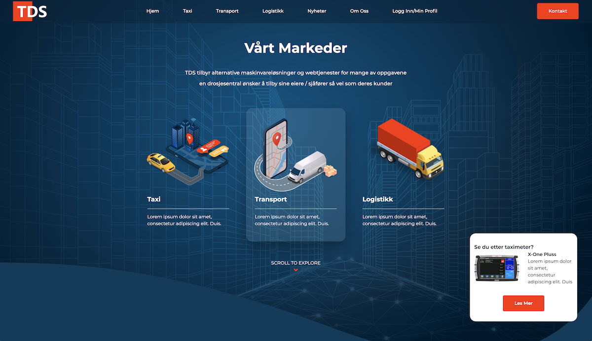 Hjem | Maskinvareløsninger og webtjenester for drosjesentraler |. TDS