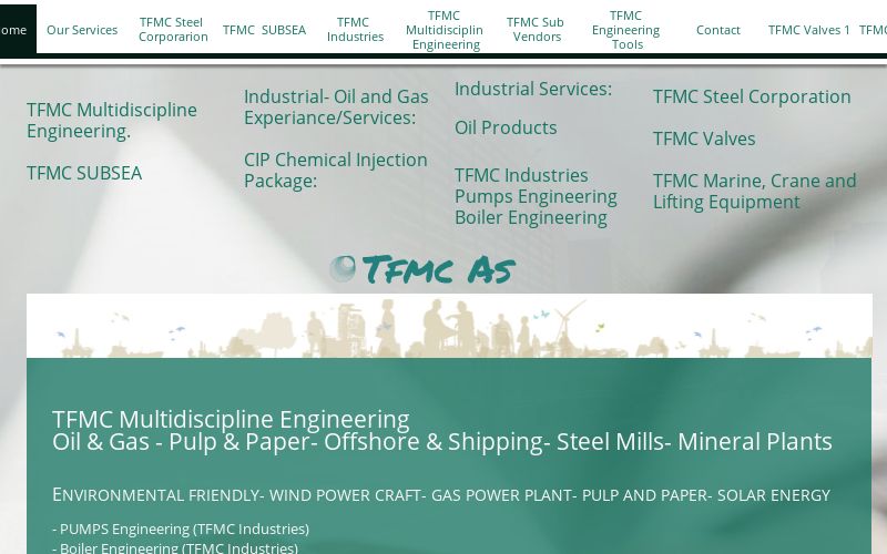 TFMC, TFMC Multidicipline Engineering, TFMC Steel Corporation, TFMC Industries, Sub vendors, TFMC Valves