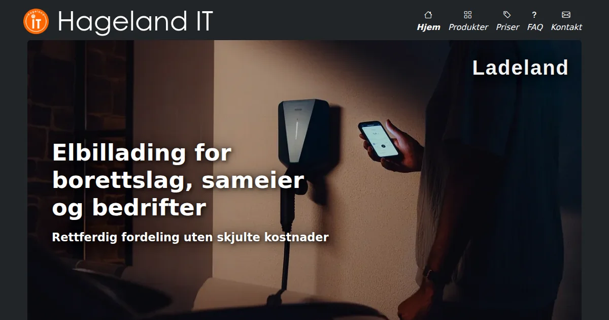 Elbillading i borettslag, sameier og bedrifter | Hageland IT